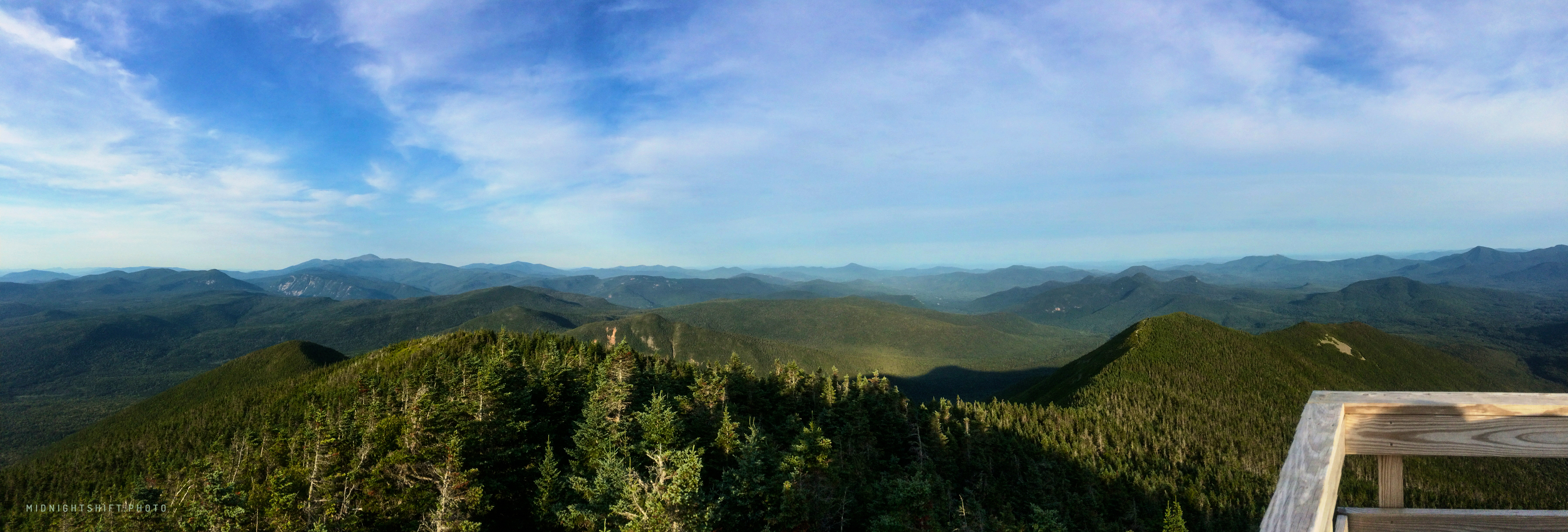 A view of the White Mountains from the fire tower at the summit of Mt. Carrigain