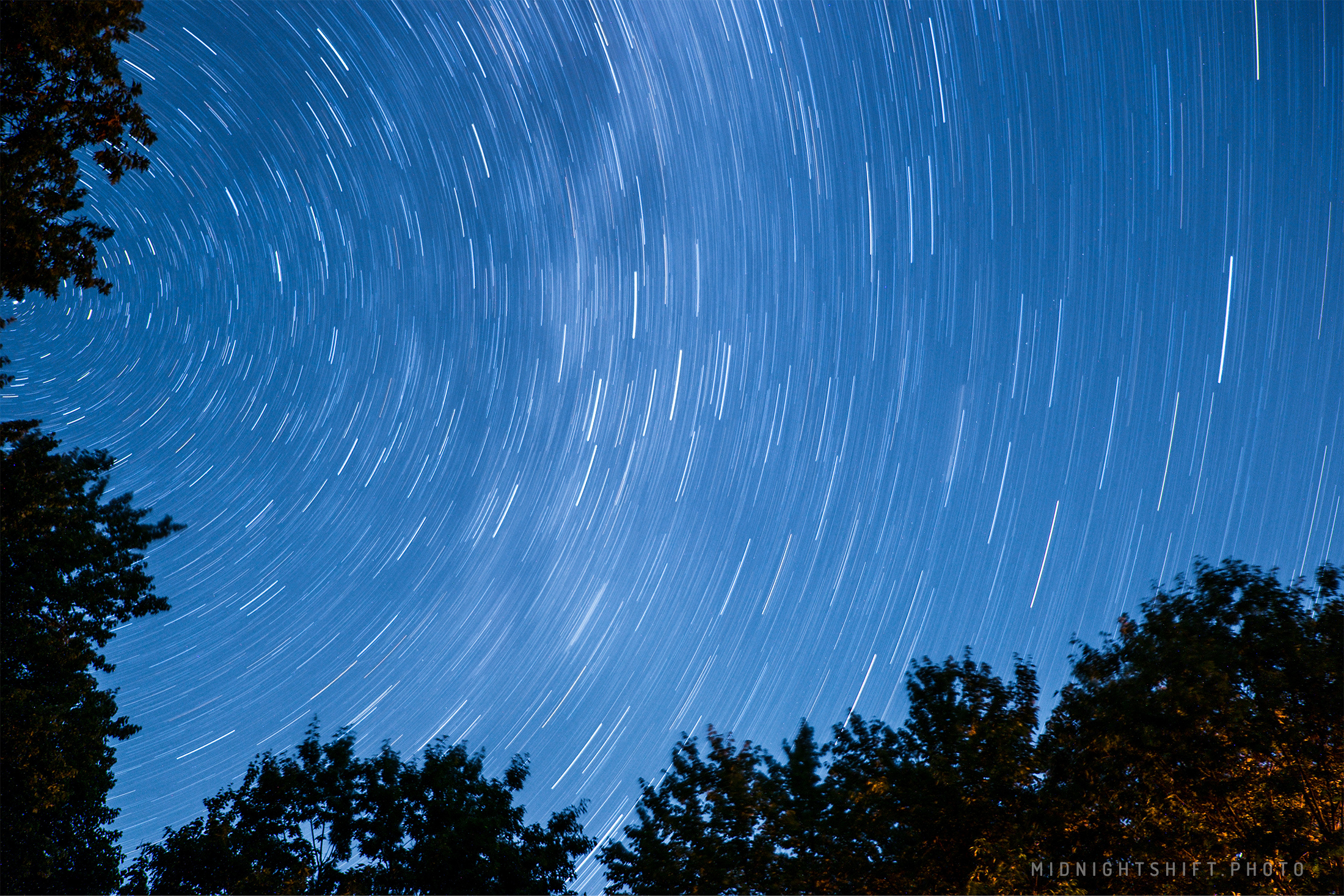 In the same location, I created this 28-minute exposure of the stars.